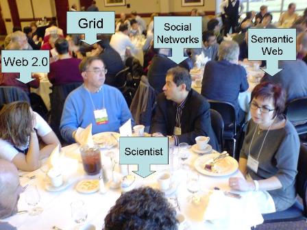 Picture of workshop speakers at dinner